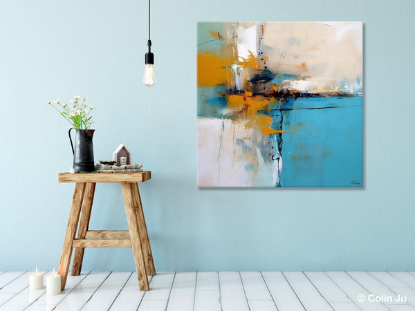 Large Abstract Art for Bedroom, Modern Canvas Paintings, Original Abstract Wall Art, Geometric Modern Acrylic Art, Contemporary Canvas Art-Paintingforhome