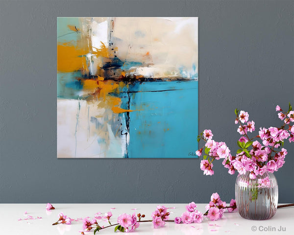 Large Abstract Art for Bedroom, Modern Canvas Paintings, Original Abstract Wall Art, Geometric Modern Acrylic Art, Contemporary Canvas Art-Paintingforhome