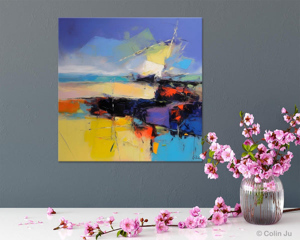 Modern Acrylic Artwork, Buy Art Paintings Online, Contemporary Canvas Art, Original Modern Paintings, Large Abstract Painting for Bedroom-Paintingforhome