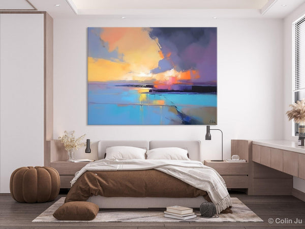 Extra Large Modern Wall Art Paintings, Acrylic Painting on Canvas, Landscape Paintings for Living Room, Original Landscape Abstract Painting-Paintingforhome