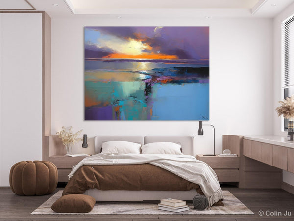 Landscape Canvas Paintings for Living Room, Original Landscape Paintings, Extra Large Modern Wall Art Paintings, Acrylic Painting on Canvas-Paintingforhome