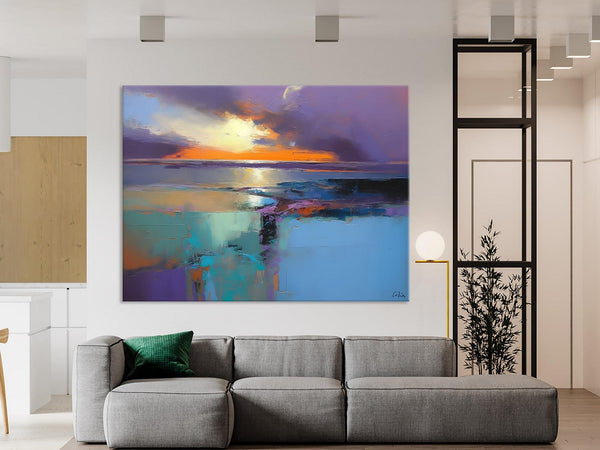 Landscape Canvas Paintings for Living Room, Original Landscape Paintings, Extra Large Modern Wall Art Paintings, Acrylic Painting on Canvas-Paintingforhome