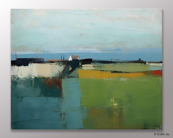 Abstract Landscape Painting for Living Room, Heavy Texture Painting, Hand Painted Canvas Art, Original Abstract Art, Acrylic Art on Canvas-Paintingforhome