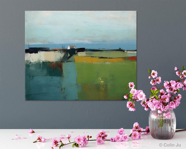 Abstract Landscape Painting for Living Room, Heavy Texture Painting, Hand Painted Canvas Art, Original Abstract Art, Acrylic Art on Canvas-Paintingforhome