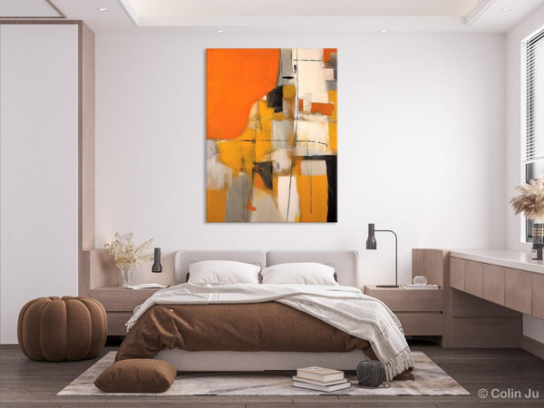 Large Paintings for Bedroom, Yellow Abstract Art Paintings, Large Contemporary Wall Art, Hand Painted Canvas Art, Original Modern Painting-Paintingforhome