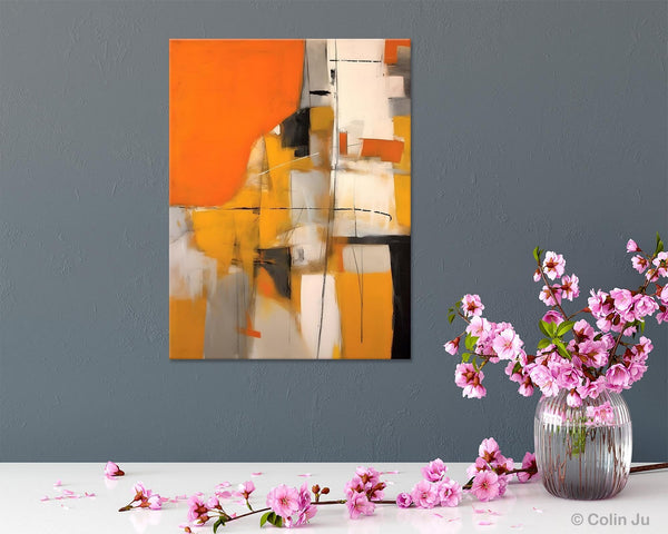Large Paintings for Bedroom, Yellow Abstract Art Paintings, Large Contemporary Wall Art, Hand Painted Canvas Art, Original Modern Painting-Paintingforhome