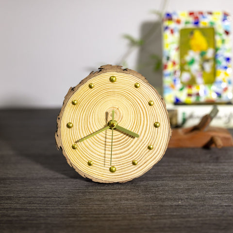 Artisan-Made Wooden Clock: Natural Pine Dial & Whisper-Quiet Mechanism - Perfect Gift Option - Unique Home Decor Piece - One of A Kind-Paintingforhome