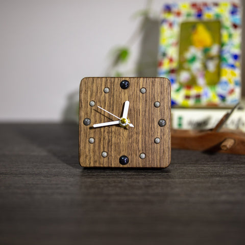 Artisan Black Walnut Wood Clock: Eco-Friendly Design for Country and Minimalist Homes - Handcrafted - Modern Home Decor - Perfect Gift-Paintingforhome