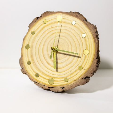 Handcrafted Pine Wood Desktop Clock - Rustic Charm for Modern Homes - Artisanal Wooden Table Clock - Unique Home Decor - Thoughtful Present-Paintingforhome
