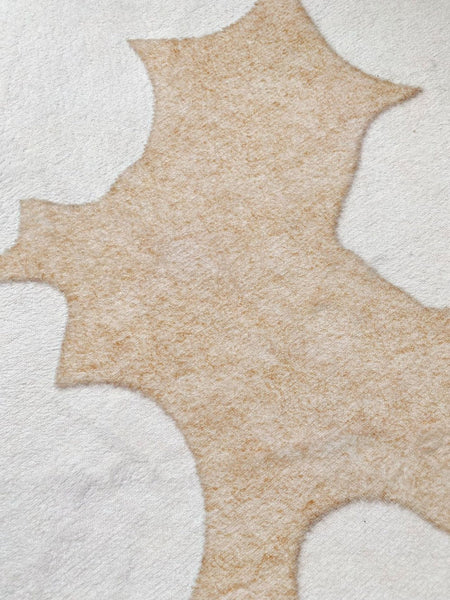 Circular Rugs for Dining Table, Abstract Contemporary Rugs for Bedroom, Modern Round Rugs under Coffee Table, Modern Cream Color Rugs for Living Room-Paintingforhome