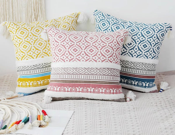 Modern Decorative Pillow for Interior Design, Contemporary Decorative Pillow Covers, Geometric Modern Sofa Pillows for Bedroom, Square Pillows for Couch-Paintingforhome