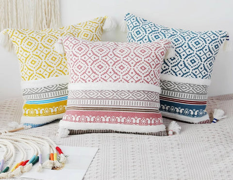 Geometric Modern Sofa Pillows for Bedroom, Square Pillows for Couch, Modern Decorative Pillow for Interior Design, Contemporary Decorative Pillow Covers-Paintingforhome