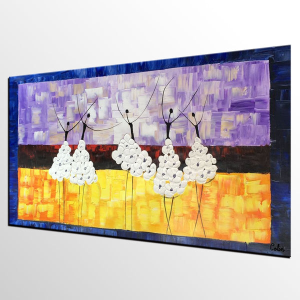 Simple Modern Art, Canvas Painting for Sale, Ballet Dancer Painting, Original Artwork, Paintings for Bedroom, Buy Art Online-Paintingforhome