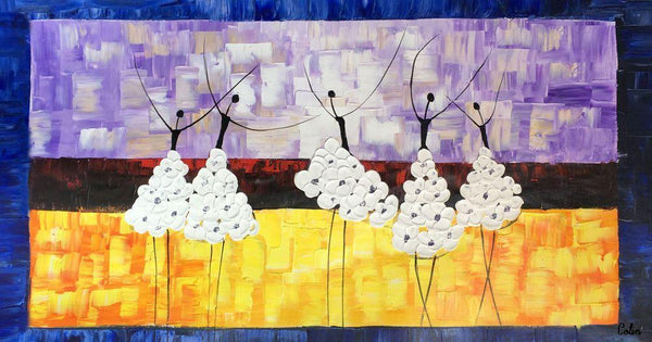 Simple Modern Art, Canvas Painting for Sale, Ballet Dancer Painting, Original Artwork, Paintings for Bedroom, Buy Art Online-Paintingforhome