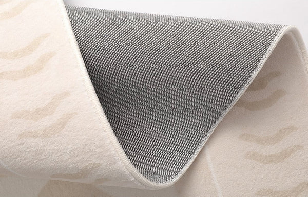 Cream Color Modern Carpets for Living Room, Thick Contemporary Rugs for Bedroom, Modern Rugs for Dining Room, Mid Century Modern Rugs Next to Bed-Paintingforhome