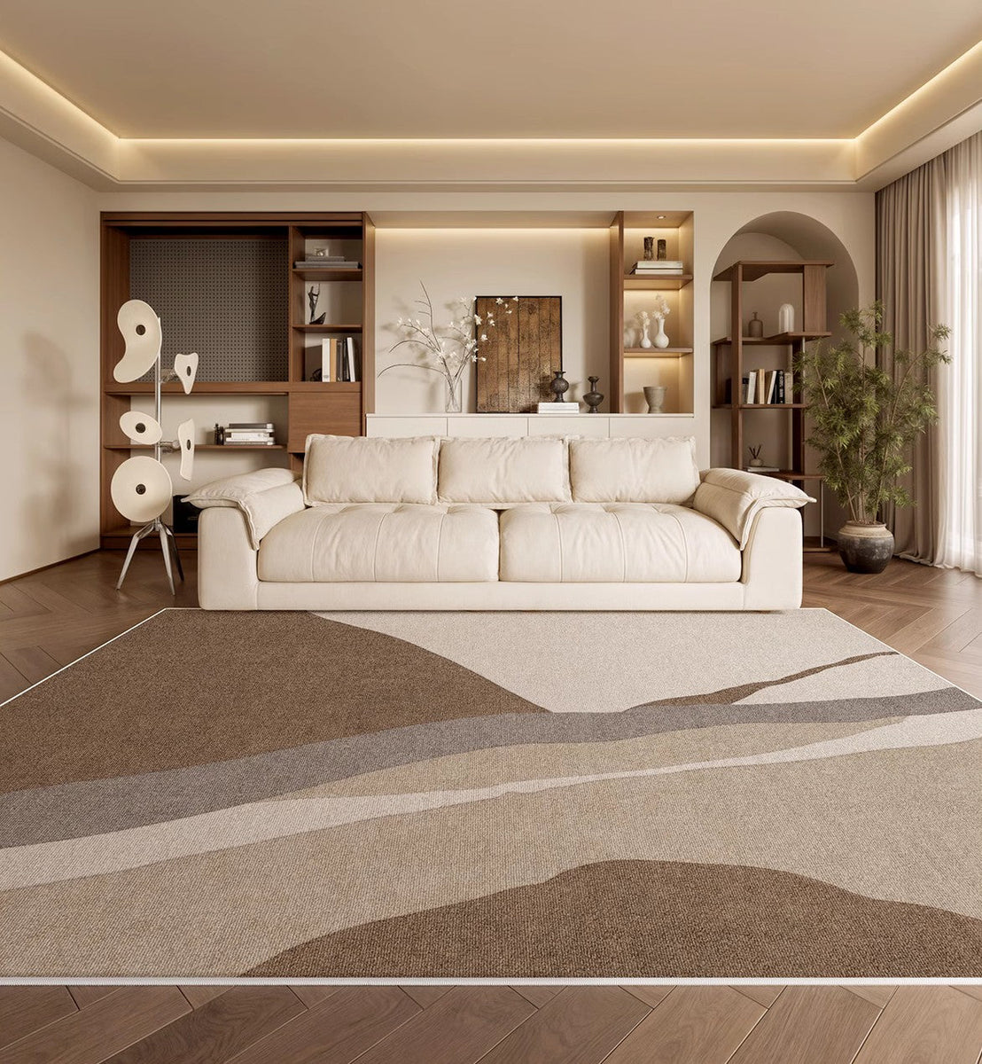 Elegant Modern Area Rugs under Sofa, Dining Room Floor Rugs, Abstract ...