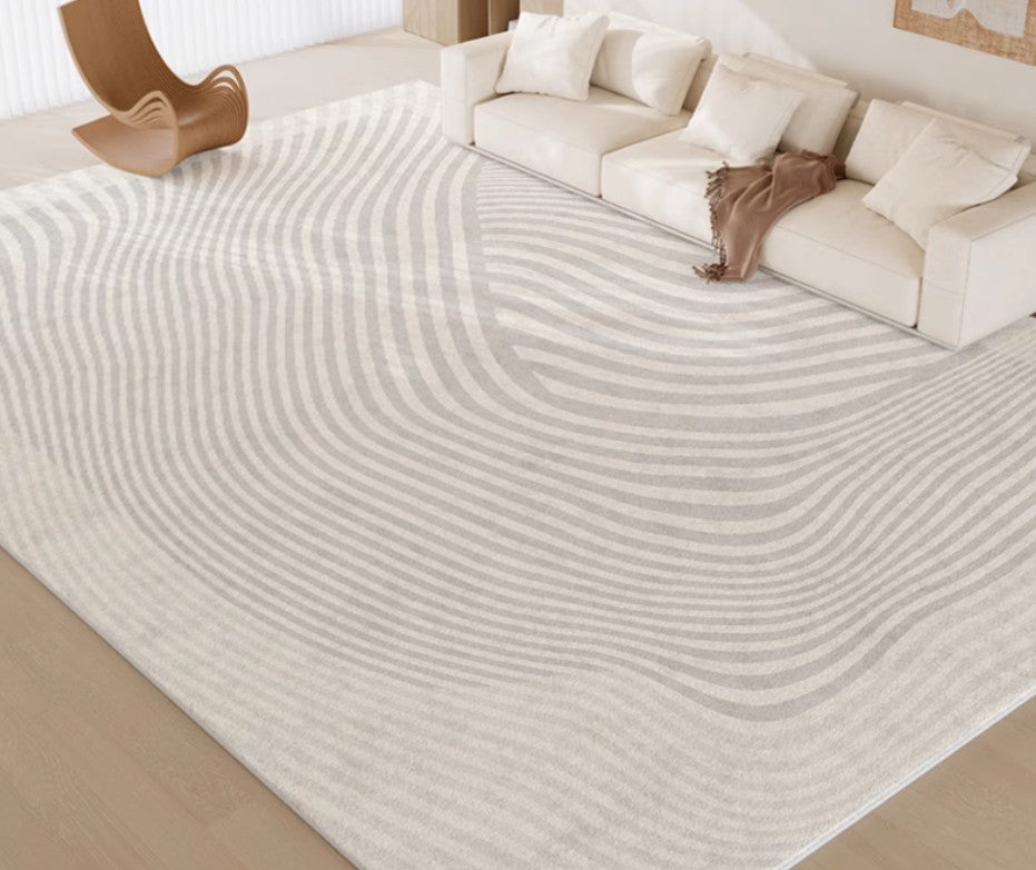 Abstract Geometric Modern Rugs, Contemporary Grey Rugs for Living Room ...
