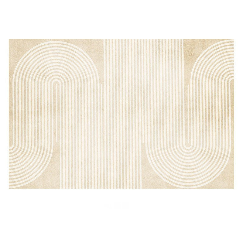 Cream Color Modern Living Room Rugs, Dining Room Modern Rugs, Thick Soft Modern Rugs for Living Room, Contemporary Rugs for Bedroom-Paintingforhome