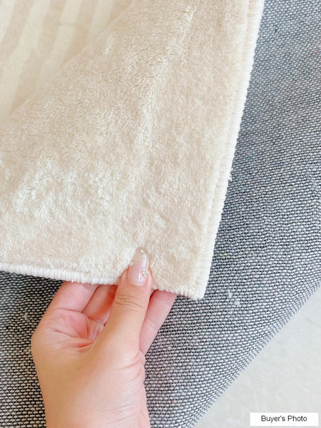 Cream Color Modern Living Room Rugs, Dining Room Modern Rugs, Thick Soft Modern Rugs for Living Room, Contemporary Rugs for Bedroom-Paintingforhome