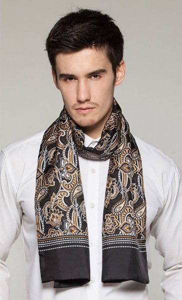 Long Men Silk Scarf, High Quality Silk Necktie, Business Silk Scarf Men, Silk Scarf For Suit, British Style Long Scarf, Luxury Silk Neck Scarf, Mens Spring Autumn Scarf, Formal Wear Silk Scarf-Paintingforhome