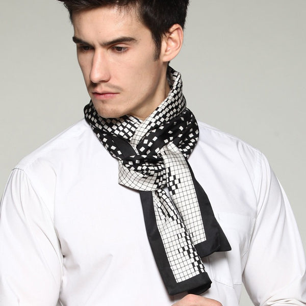 High Quality Silk Necktie, Business Silk Scarf Men, Long Men Silk Scarf, Silk Scarf For Suit, British Style Long Scarf, Luxury Silk Neck Scarf, Mens Spring Autumn Scarf, Formal Wear Silk Scarf-Paintingforhome
