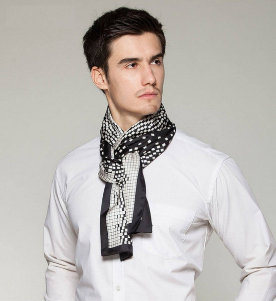 High Quality Silk Necktie, Business Silk Scarf Men, Long Men Silk Scarf, Silk Scarf For Suit, British Style Long Scarf, Luxury Silk Neck Scarf, Mens Spring Autumn Scarf, Formal Wear Silk Scarf