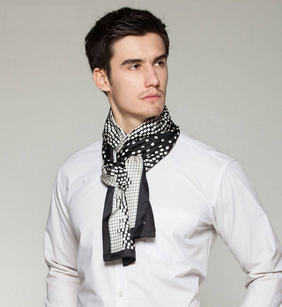 High Quality Silk Necktie, Business Silk Scarf Men, Long Men Silk Scarf, Silk Scarf For Suit, British Style Long Scarf, Luxury Silk Neck Scarf, Mens Spring Autumn Scarf, Formal Wear Silk Scarf-Paintingforhome