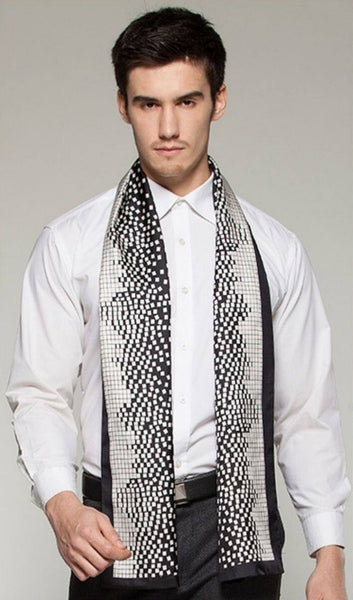 High Quality Silk Necktie, Business Silk Scarf Men, Long Men Silk Scarf, Silk Scarf For Suit, British Style Long Scarf, Luxury Silk Neck Scarf, Mens Spring Autumn Scarf, Formal Wear Silk Scarf-Paintingforhome