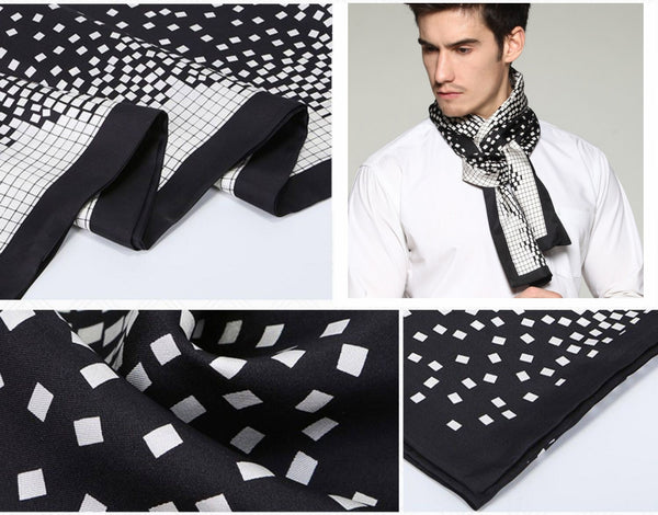 High Quality Silk Necktie, Business Silk Scarf Men, Long Men Silk Scarf, Silk Scarf For Suit, British Style Long Scarf, Luxury Silk Neck Scarf, Mens Spring Autumn Scarf, Formal Wear Silk Scarf-Paintingforhome