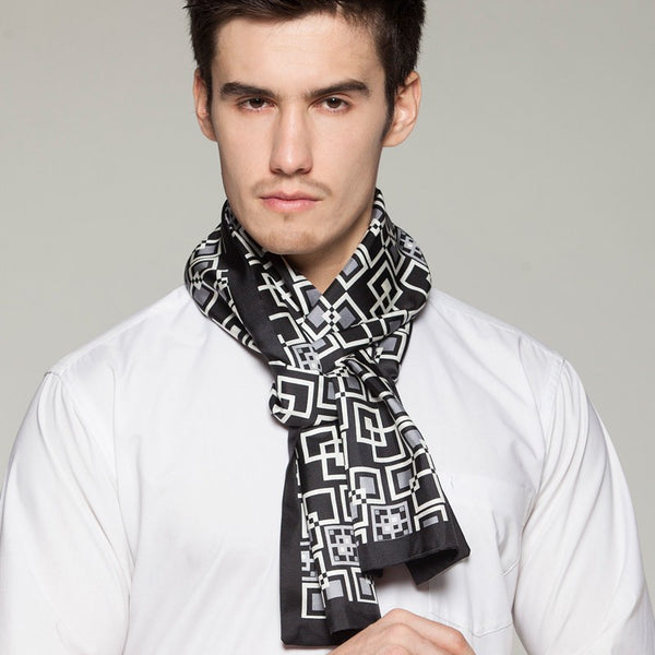 Silk Scarf For Suit, High Quality Silk Necktie, British Style Long Scarf, Business Silk Scarf Men, Long Silk Scarf for Men, Luxury Silk Neck Scarf, Mens Spring Autumn Scarf, Formal Wear Silk Scarf-Paintingforhome