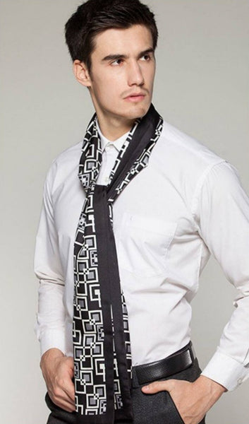 Silk Scarf For Suit, High Quality Silk Necktie, British Style Long Scarf, Business Silk Scarf Men, Long Silk Scarf for Men, Luxury Silk Neck Scarf, Mens Spring Autumn Scarf, Formal Wear Silk Scarf-Paintingforhome