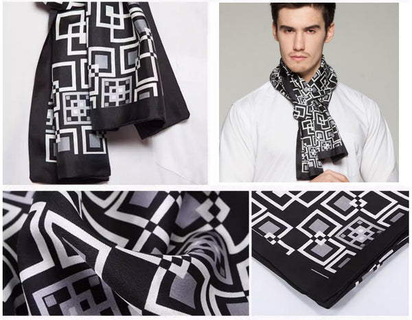 Silk Scarf For Suit, High Quality Silk Necktie, British Style Long Scarf, Business Silk Scarf Men, Long Silk Scarf for Men, Luxury Silk Neck Scarf, Mens Spring Autumn Scarf, Formal Wear Silk Scarf-Paintingforhome