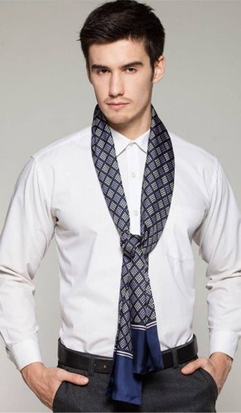 Mens Thin Silk Scarf, Business Silk Scarf Men, Silk Scarf For Suit, British Style Long Scarf, Luxury Silk Neck Scarf, Mens Spring Autumn Scarf, Formal Wear Silk Scarf-Paintingforhome