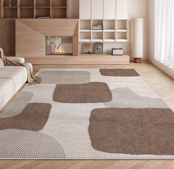 Unique Large Contemporary Floor Carpets for Living Room, Dining Room Modern Rugs, Extra Large Geometric Modern Rugs in Bedroom, Modern Rugs for Sale-Paintingforhome