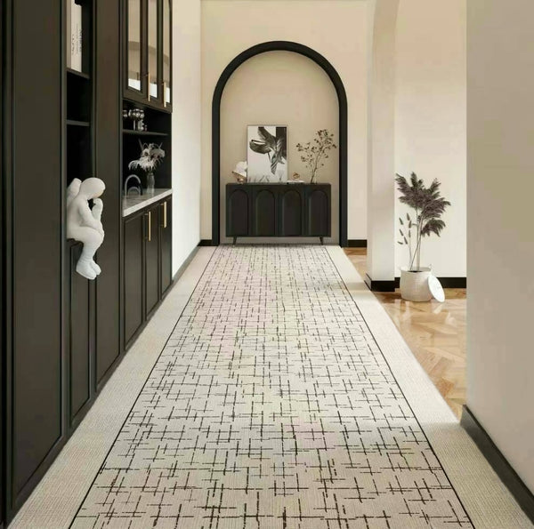 Contemporary Modern Long Hallway Runners, Easy Care Long Narrow Runner Rugs, Washable Entryway Runner Rug Ideas, Kitchen Runner Rugs, Entrance Hallway Runners-Paintingforhome