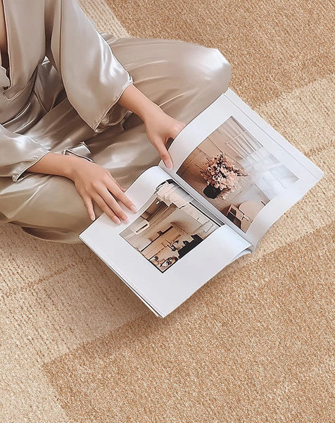 Large Modern Rugs for Living Room, Mid Century Modern Rugs for Bedroom, Contemporary Abstract Rugs under Dining Room Table-Paintingforhome