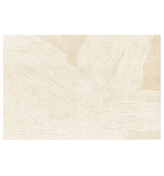 Cream Color Modern Living Room Rugs, Dining Room Modern Rugs, Thick Soft Floor Carpets for Living Room, Soft Contemporary Rugs for Bedroom-Paintingforhome