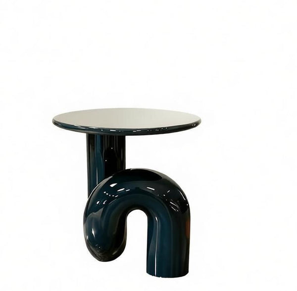 Contemporary Round Side Table, Low Profile Sofa Table, Unique Small End Table, Minimalist Modern Occasional Table, Portable Casual Side Table, Creative Coffee Table, Lightweight Indoor Outdoor Table, Contemporary Side Table-Paintingforhome