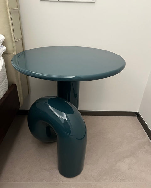 Contemporary Round Side Table, Low Profile Sofa Table, Unique Small End Table, Minimalist Modern Occasional Table, Portable Casual Side Table, Creative Coffee Table, Lightweight Indoor Outdoor Table, Contemporary Side Table-Paintingforhome