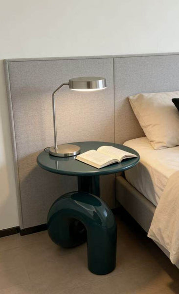 Contemporary Round Side Table, Low Profile Sofa Table, Unique Small End Table, Minimalist Modern Occasional Table, Portable Casual Side Table, Creative Coffee Table, Lightweight Indoor Outdoor Table, Contemporary Side Table-Paintingforhome