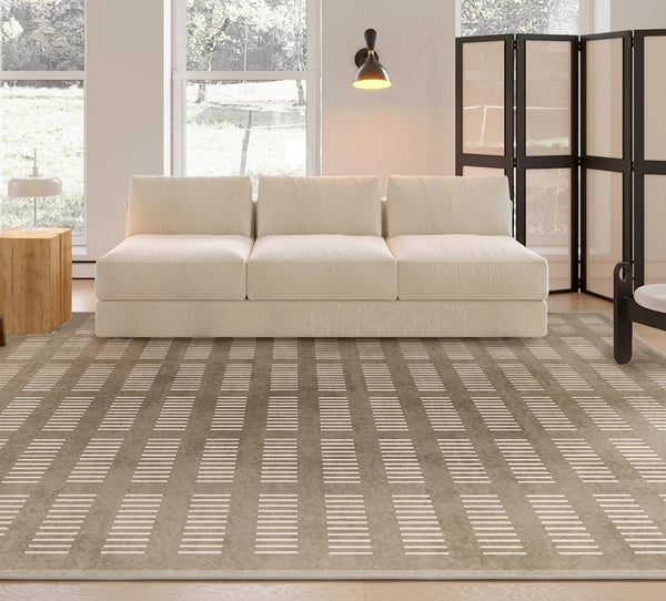 Modern Living Room Rug Placement Ideas, Thick Soft Floor Carpets for Living Room, Dining Room Modern Rugs, Soft Contemporary Rugs for Bedroom-Paintingforhome