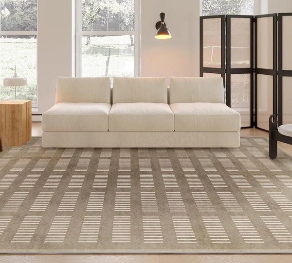 Thick Soft Floor Carpets for Living Room, Dining Room Modern Rugs, Modern Living Room Rug Placement Ideas, Soft Contemporary Rugs for Bedroom-Paintingforhome