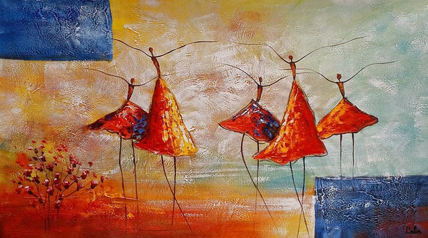 Wall Art Painting, Ballet Dancer Painting, Acrylic Painting for Sale, Simple Abstract Painting, Bedroom Canvas Painting-LargePaintingArt.com