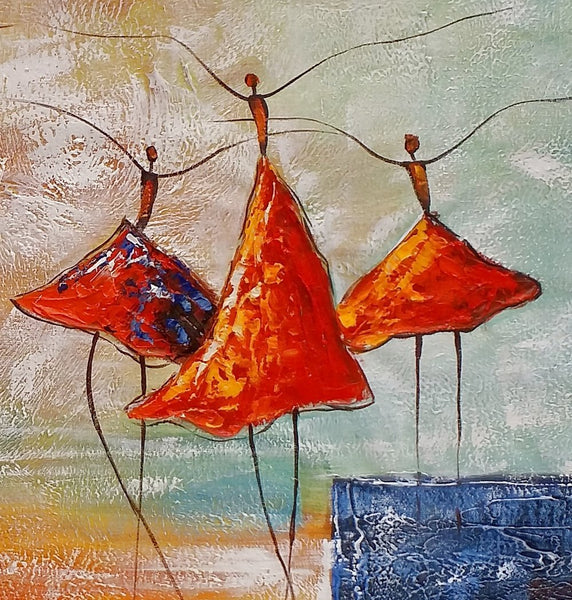 Wall Art Painting, Ballet Dancer Painting, Acrylic Painting for Sale, Simple Abstract Painting, Bedroom Canvas Painting-LargePaintingArt.com