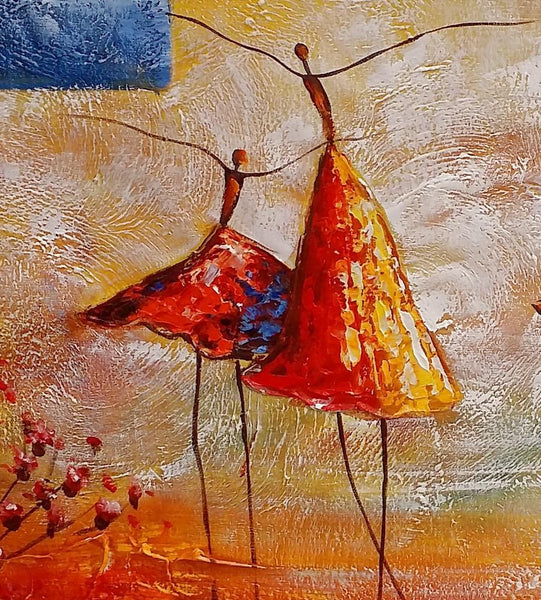 Wall Art Painting, Ballet Dancer Painting, Acrylic Painting for Sale, Simple Abstract Painting, Bedroom Canvas Painting-LargePaintingArt.com