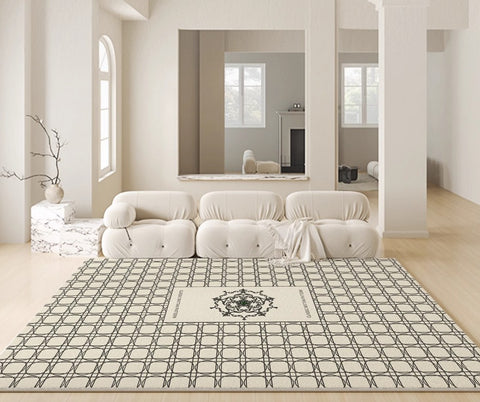 Geometric Modern Rugs for Dining Room, Contemporary Modern Rugs for Living Room, Mid Century Modern Rugs for Interior Design-Paintingforhome