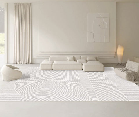 Geometric Modern Rugs for Dining Room, Simple Modern Carpets for Interior Design, Abstract Geometric Modern Rugs for Living Room, Soft Modern Rugs for Bedroom-Paintingforhome