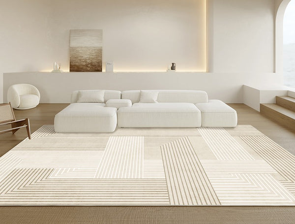 Contemporary Area Rugs for Bedroom, Living Room Modern Rugs, Soft Floor Carpets for Dining Room, Modern Living Room Rug Placement Ideas-Paintingforhome