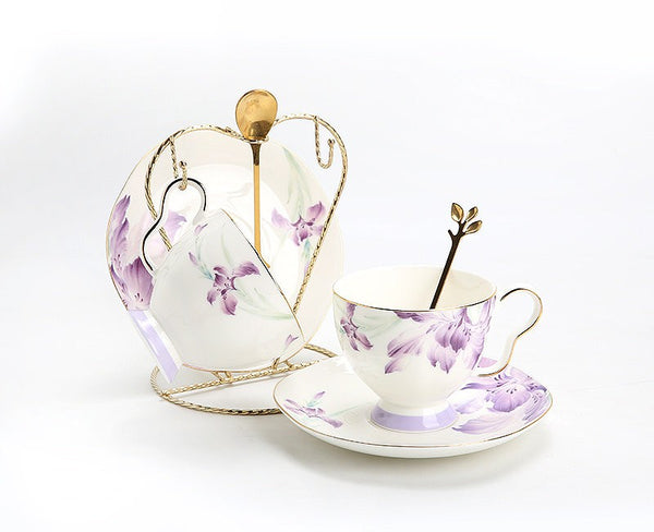 Luxury Tea Cup with Saucer, Elegant Coffee Cup, Porcelain Coffee Cup, Ceramic Tea Cup Set, Porcelain Tea cups, British Tea Cup Set, Afternoon Tea Cup with Saucer Set-Paintingforhome