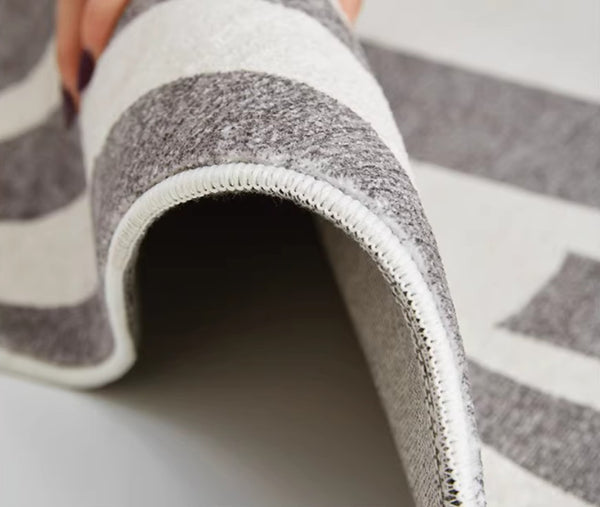 Geometric Modern Rugs for Living Room, Gray Modern Rugs for Bedroom, Contemporary Area Rugs for Dining Room-Paintingforhome